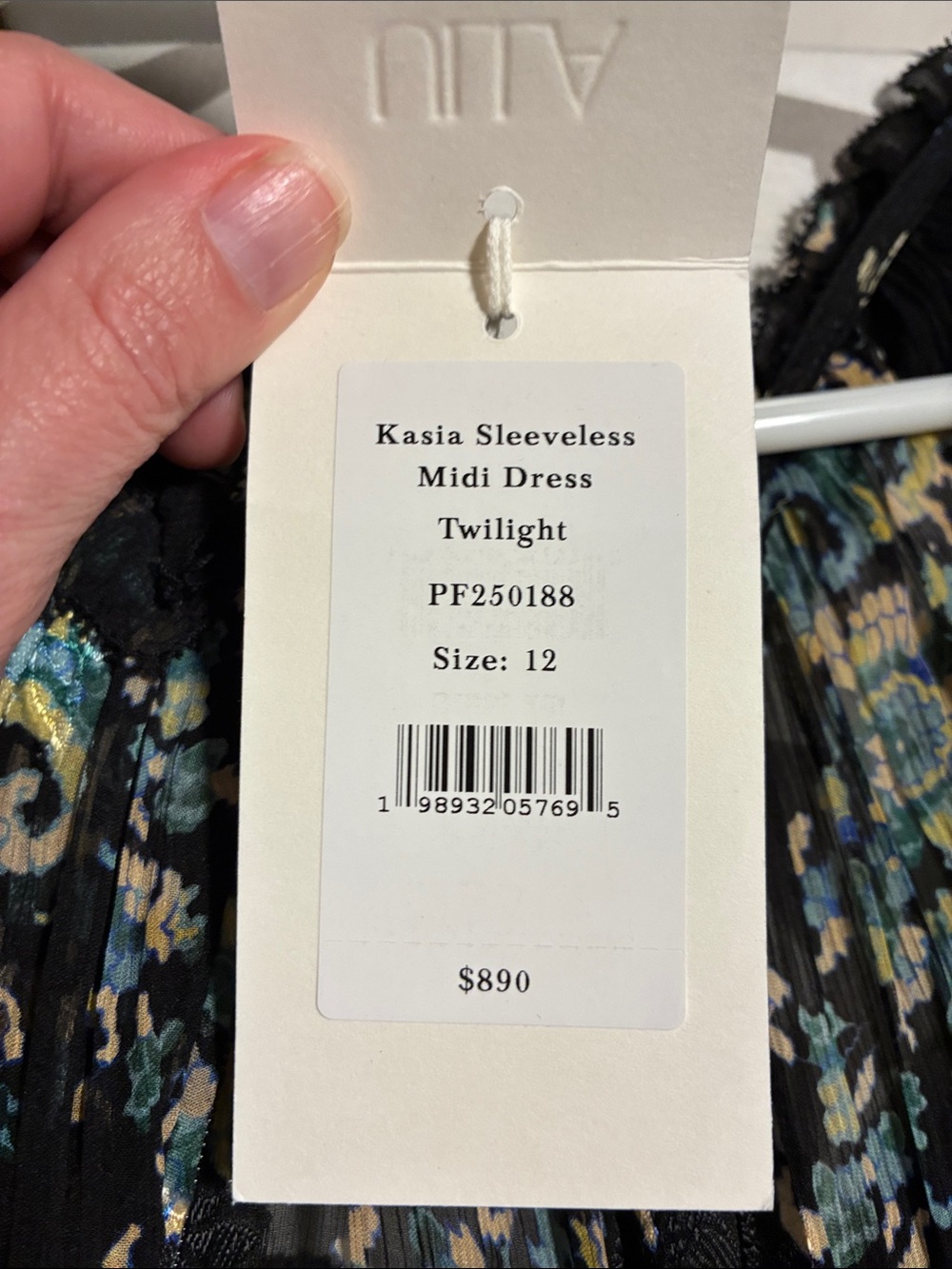 Ulla Johnson Kasia Black Floral Sleeveless Smocked Dress NWT - Picture 7 of 8